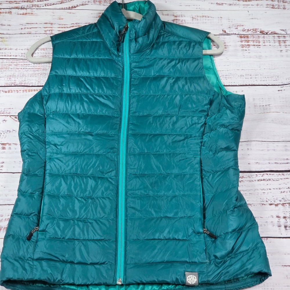 REI Co-op Down Vest Women S Teal Good 650 Fill Puffer Quilted Layering Piece